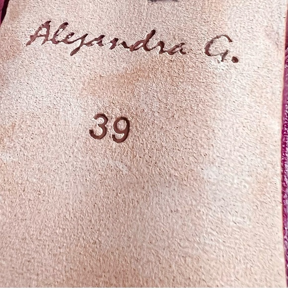 ALEJANDRA G Crimson Leather Studded Gladiator Stiletto Heels | Luxury Designer - Picture 10 of 11